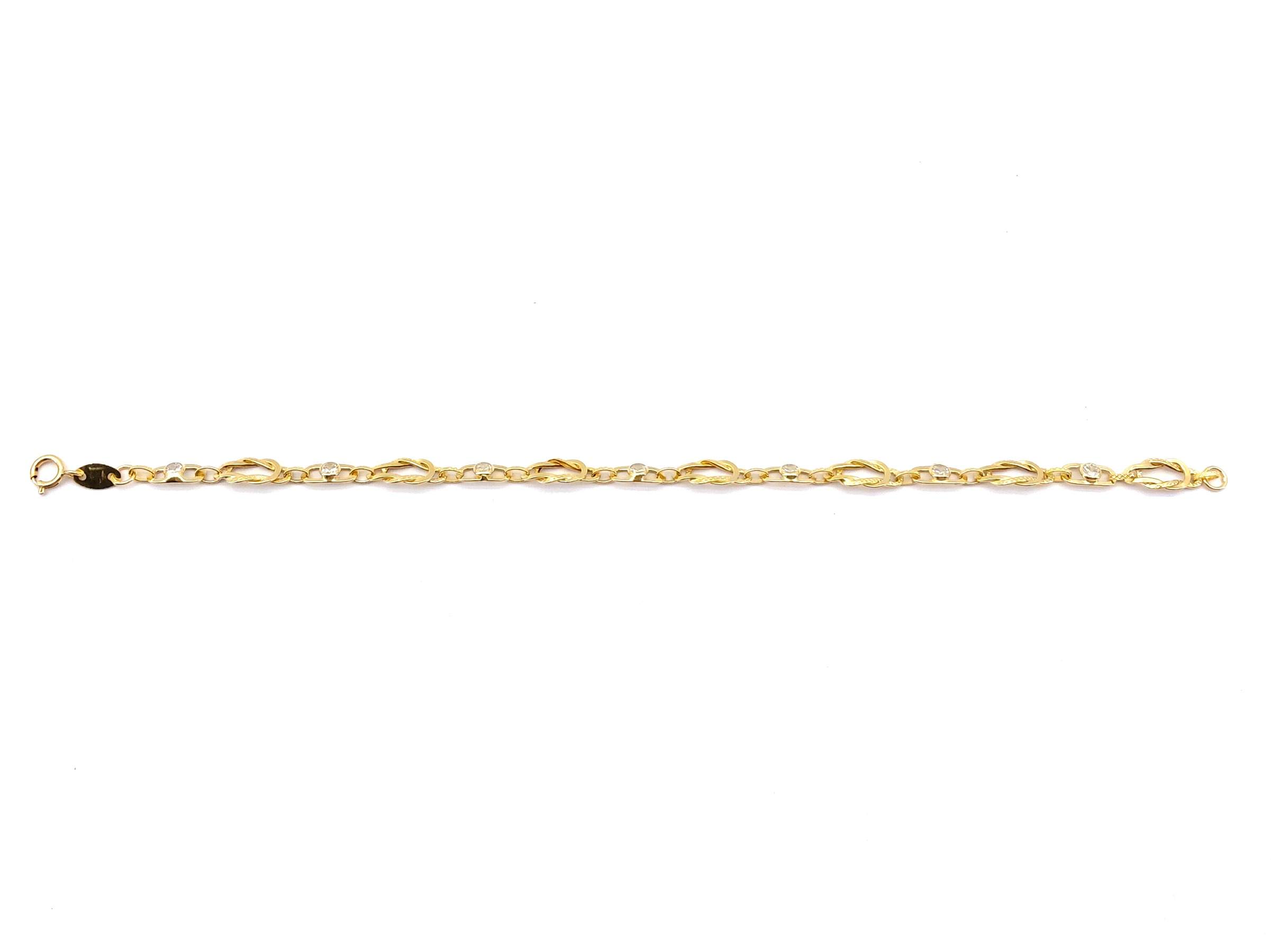 Pulsera Oro 18k Con Circonita - Imagen 2