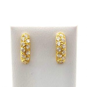 Pendientes Oro 18k Con Circonita