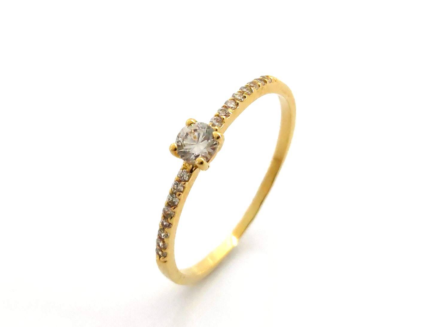 Anillo Oro 18k Con Circonita