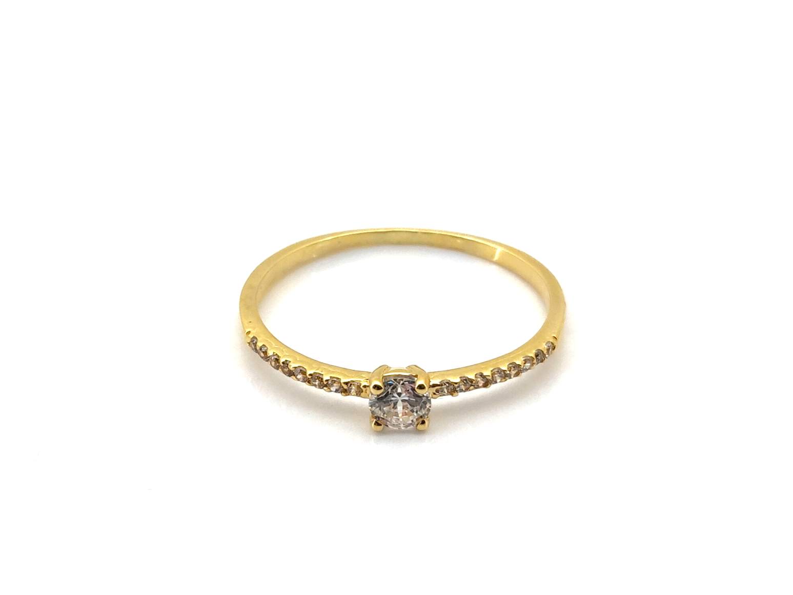 Anillo Oro 18k Con Circonita - Imagen 2