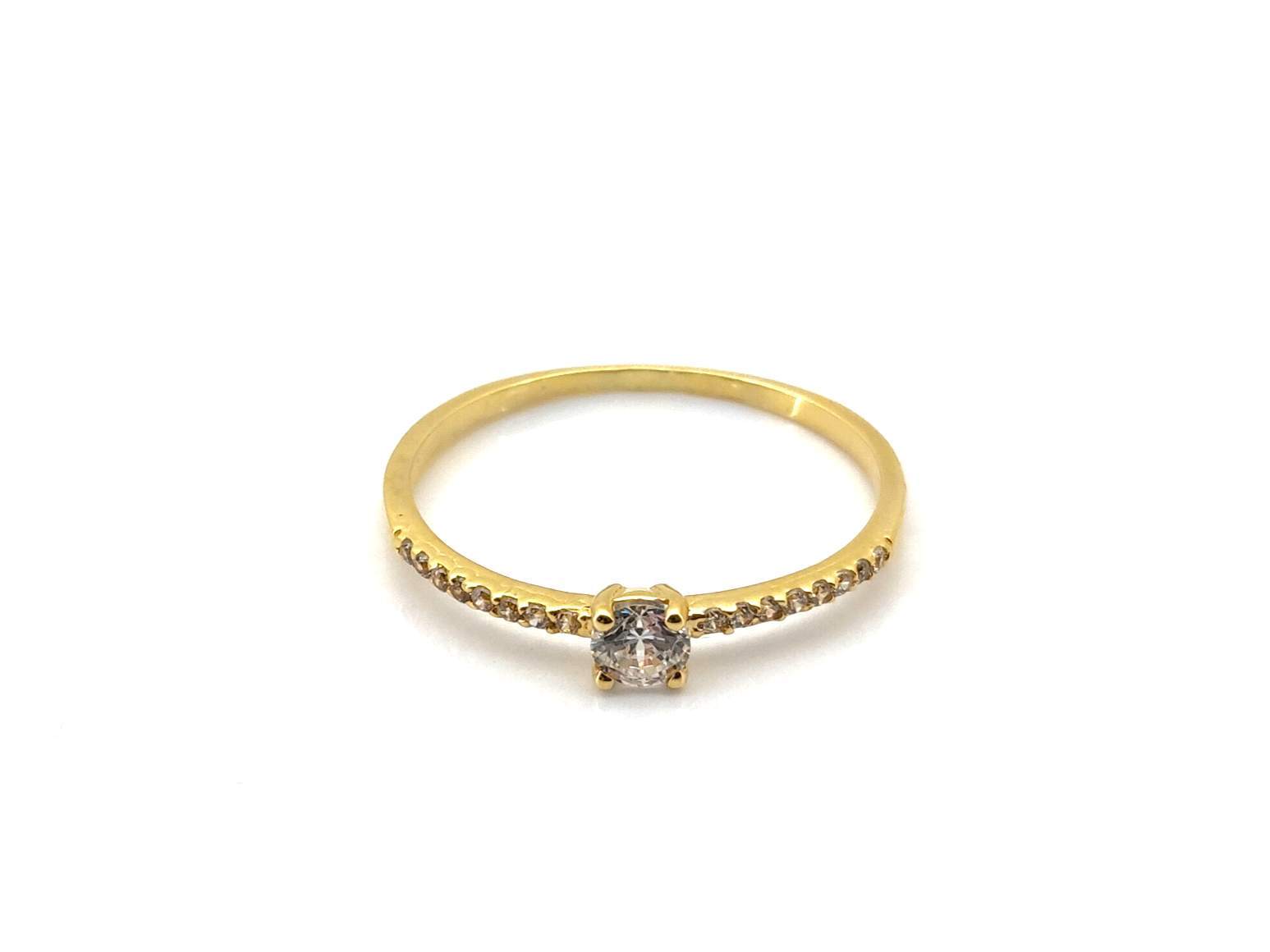 Anillo Oro 18k Con Circonita - Imagen 2