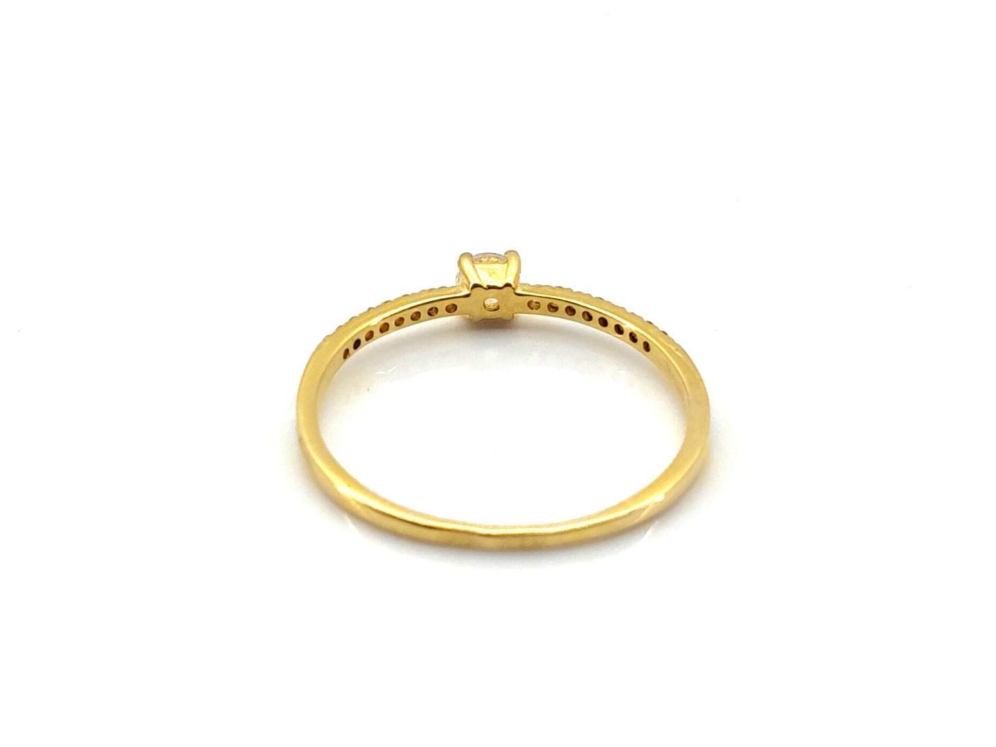 Anillo Oro 18k Con Circonita - Imagen 4
