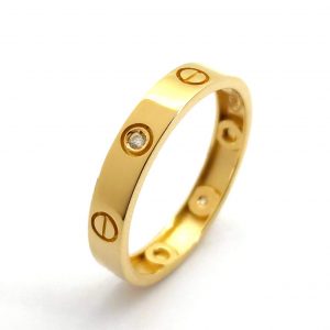 Alianza Oro 18k Con Circonita