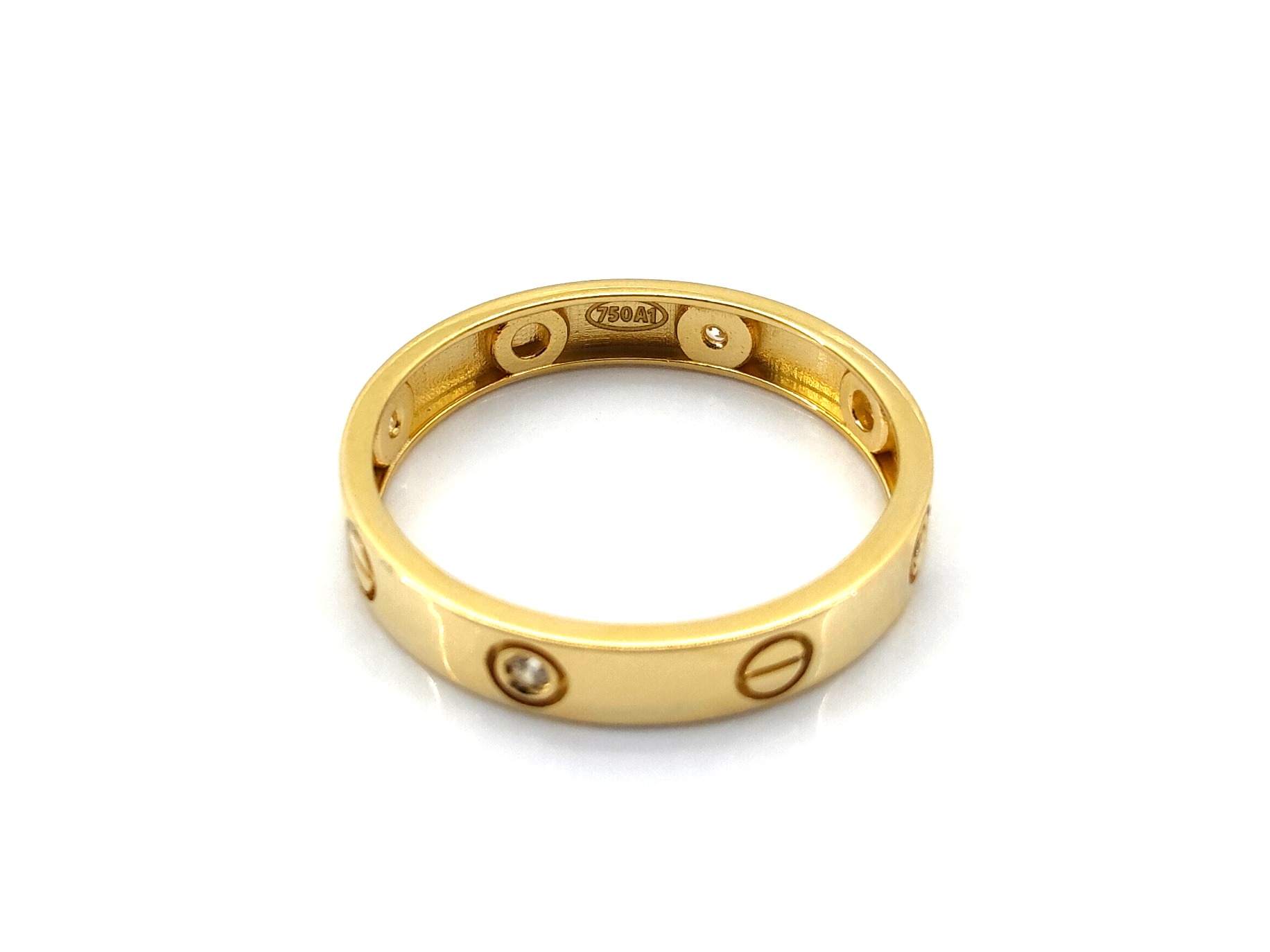 Alianza Oro 18k Con Circonita - Imagen 3