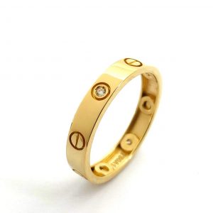Alianza Oro 18k Con Circonita