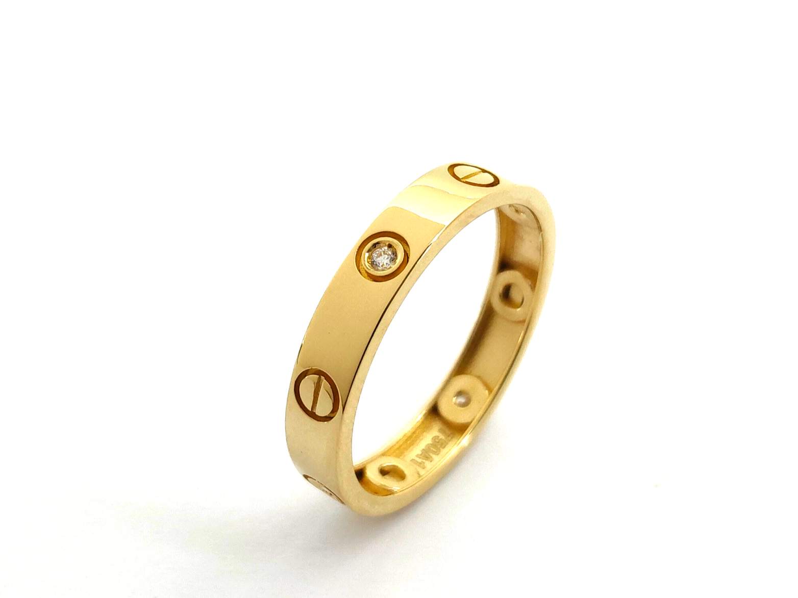 Alianza Oro 18k Con Circonita