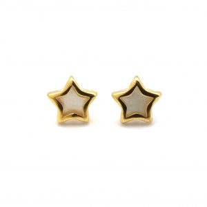 Pendientes Oro 18k Con Nacar