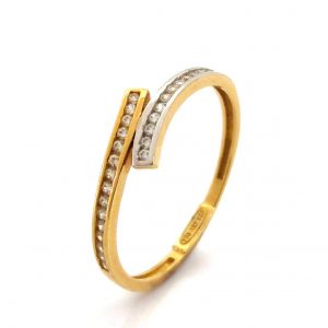 Anillo Oro 18k Con Circonita
