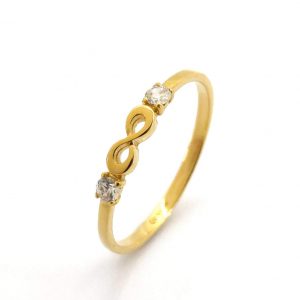 Anillo Oro 18k Con Circonita