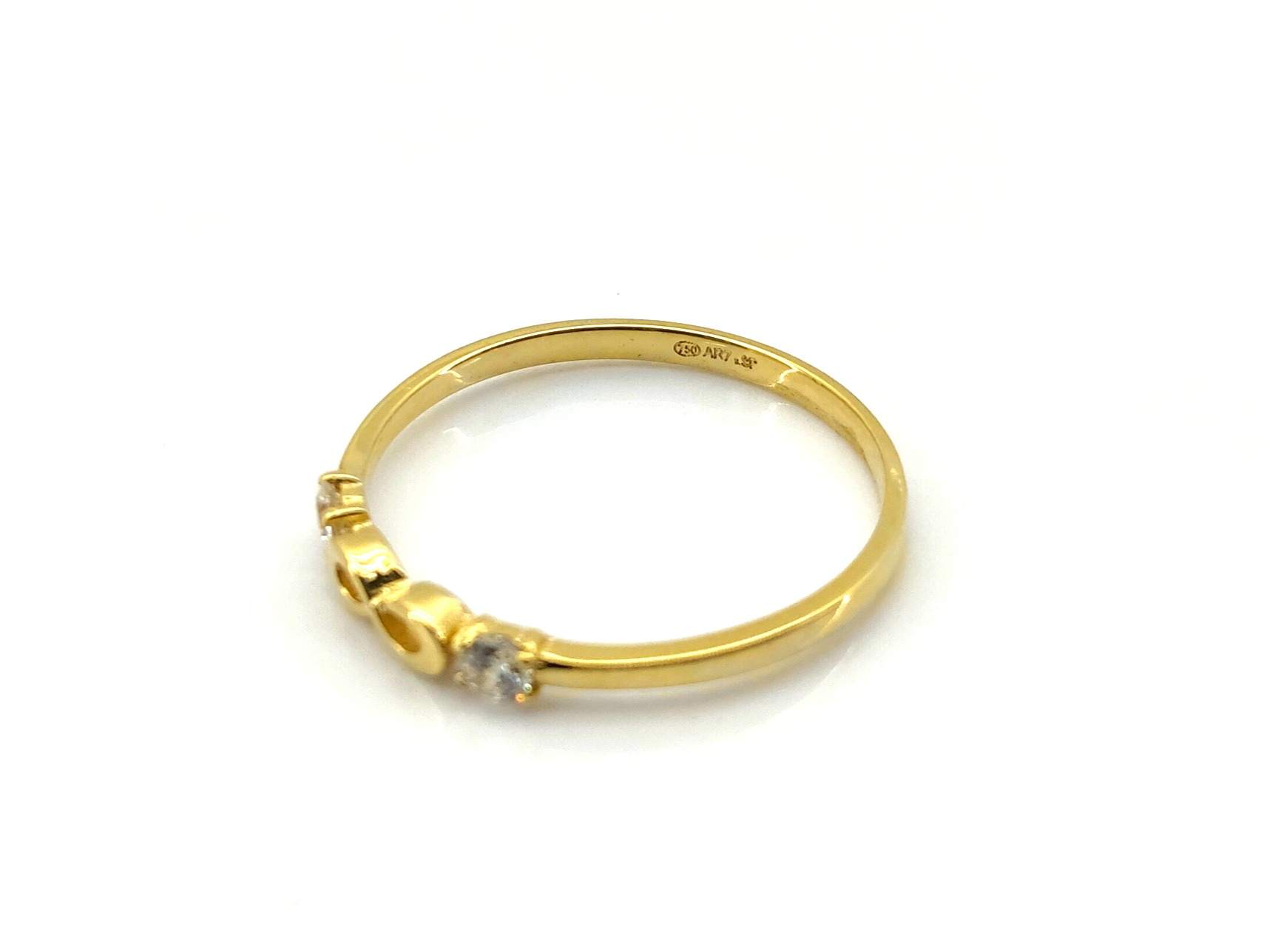 Anillo Oro 18k Con Circonita - Imagen 3
