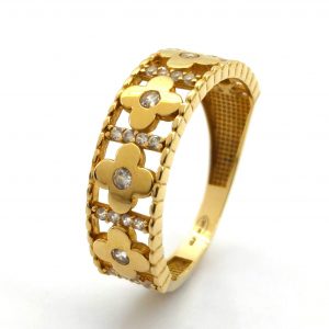 Anillo Oro 18k Con Circonita