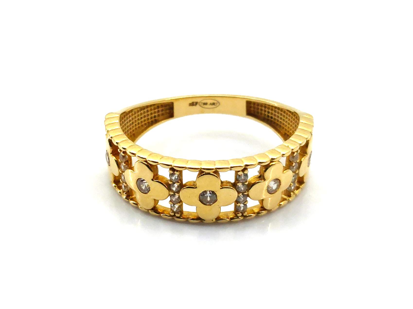 Anillo Oro 18k Con Circonita - Imagen 2