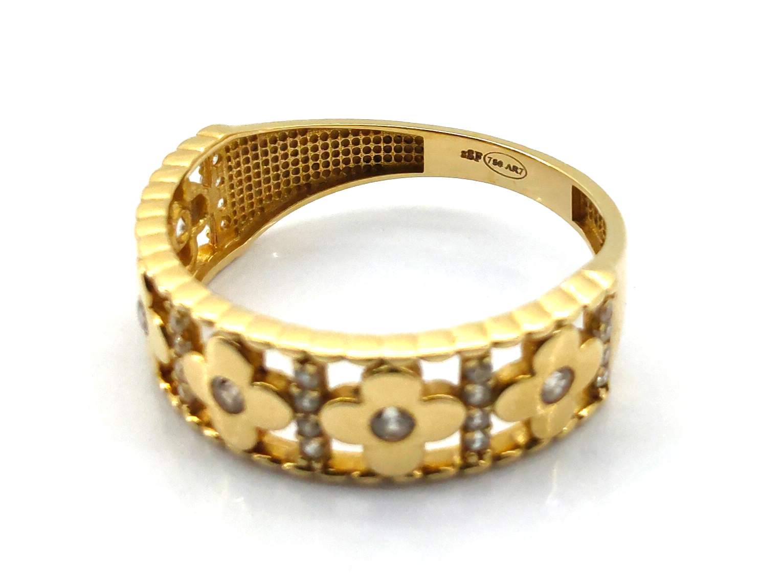 Anillo Oro 18k Con Circonita - Imagen 3