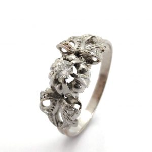 Anillo Oro 18k Con Diamante
