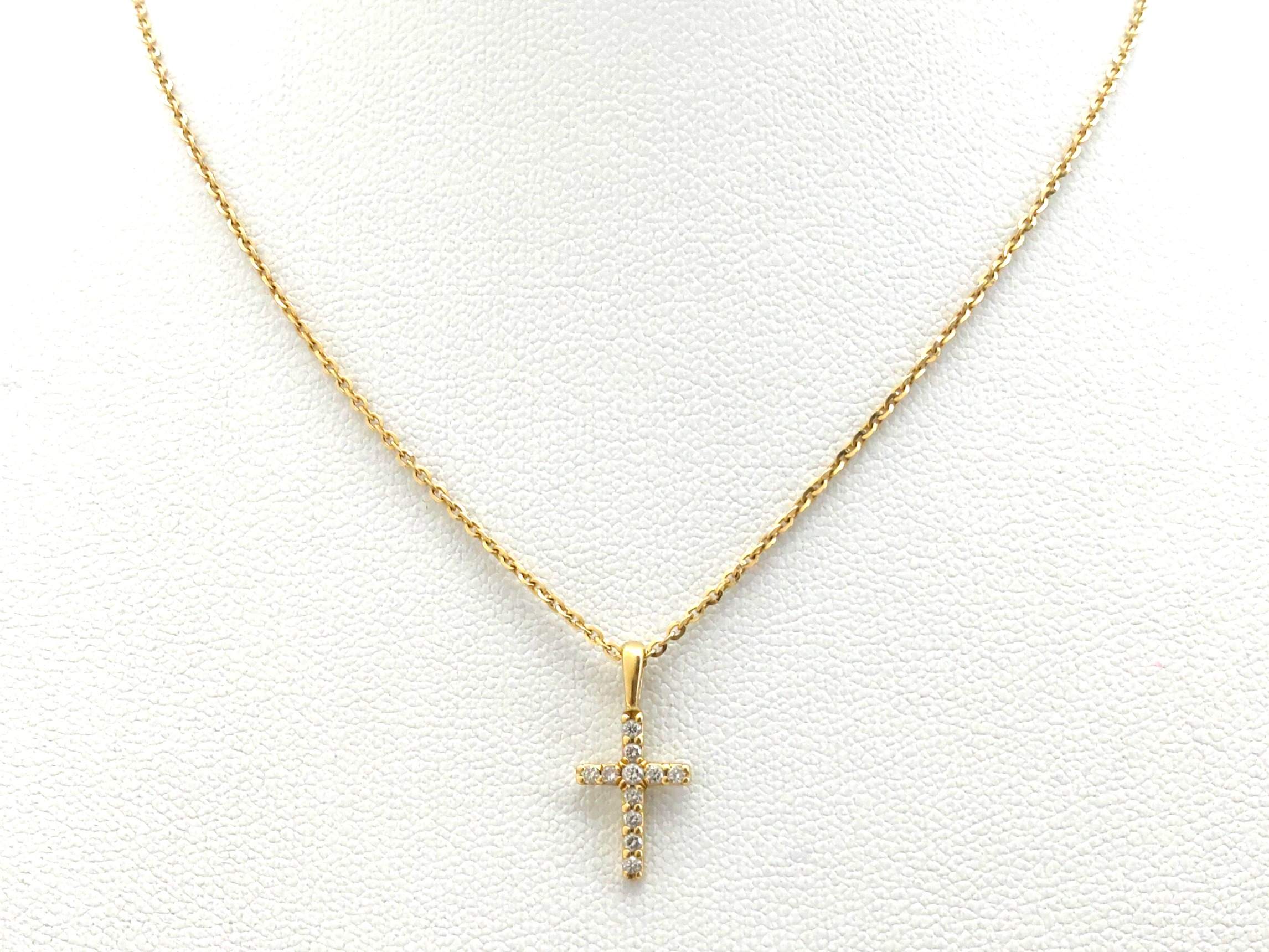 Cadena Oro 18k Con Diamante 20cm