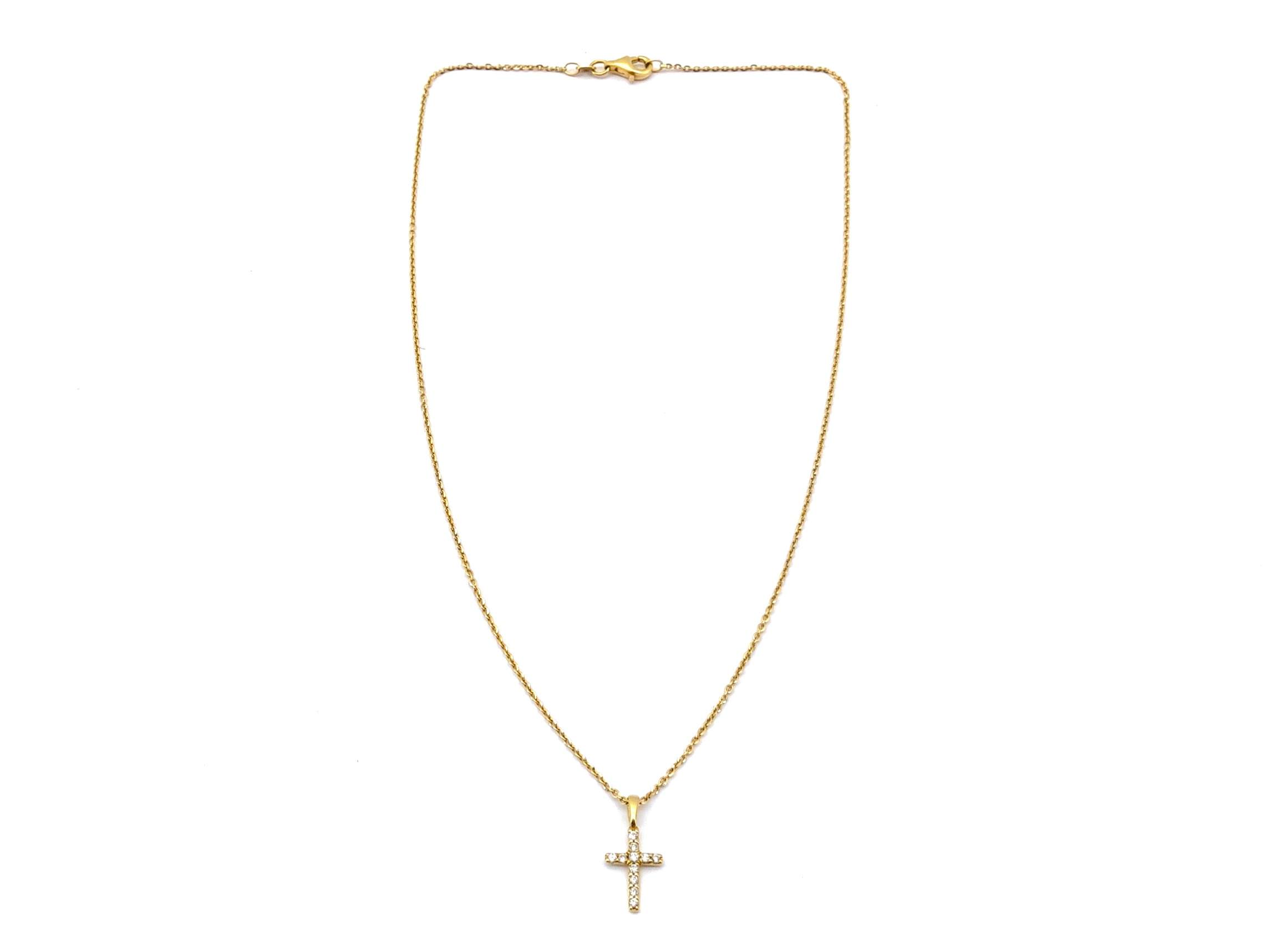 Cadena Oro 18k Con Diamante 20cm - Imagen 2