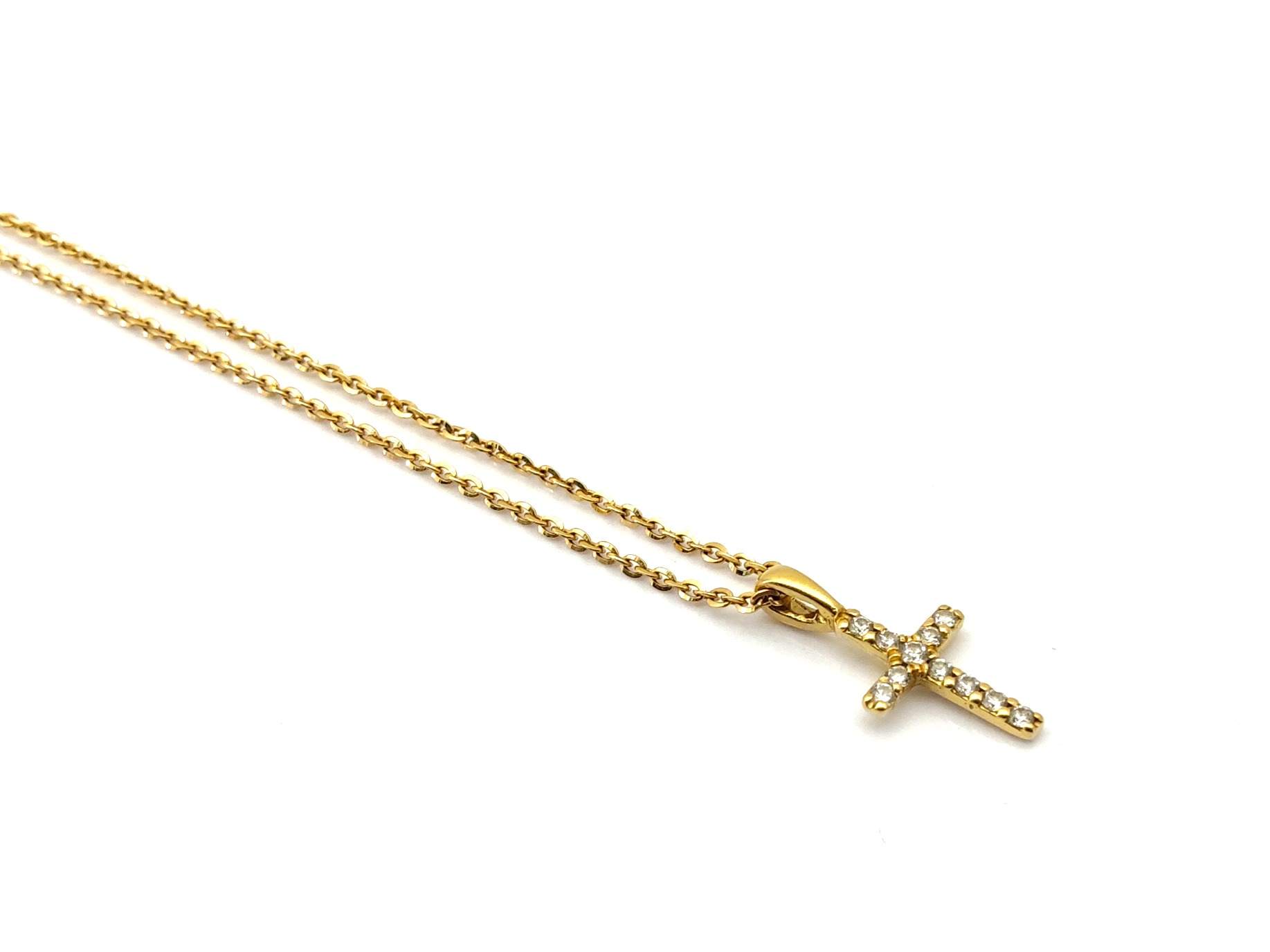 Cadena Oro 18k Con Diamante 20cm - Imagen 3