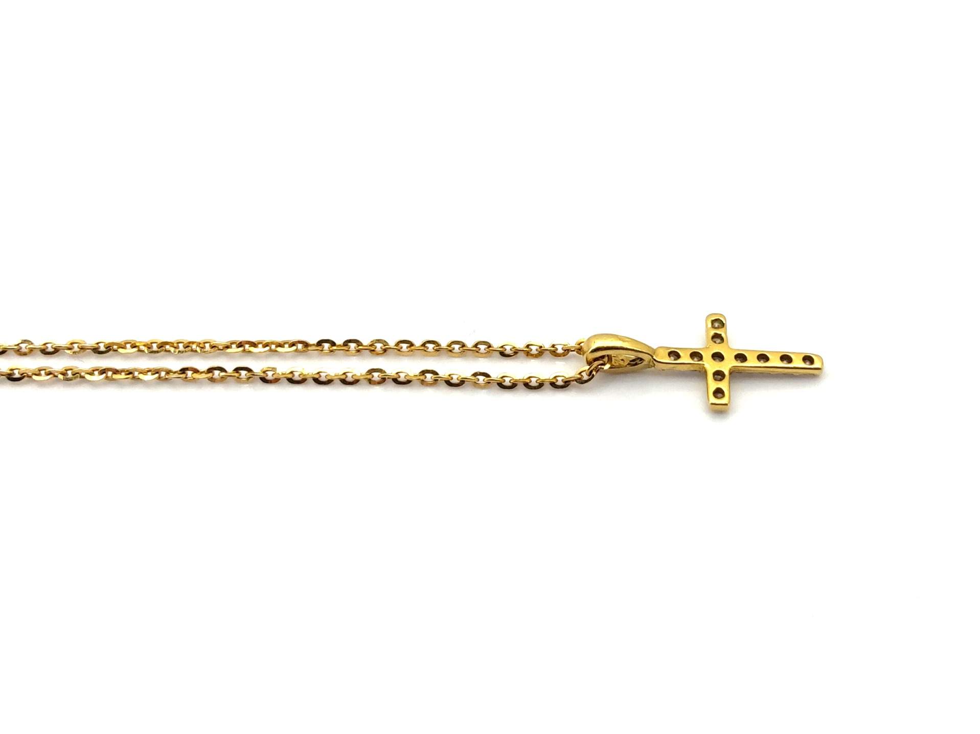 Cadena Oro 18k Con Diamante 20cm - Imagen 4