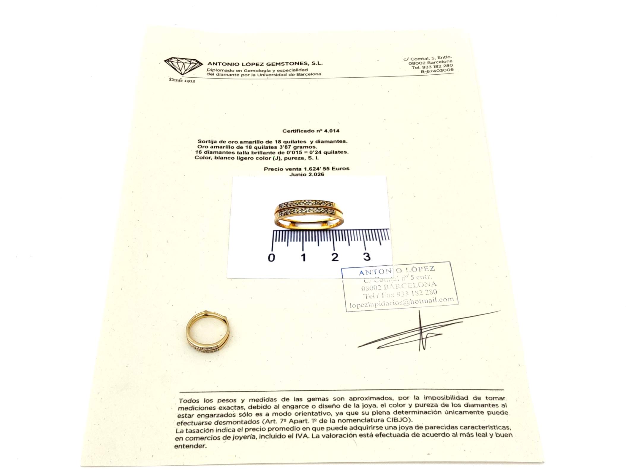 Sortija Oro 18k Con Diamante - Imagen 6