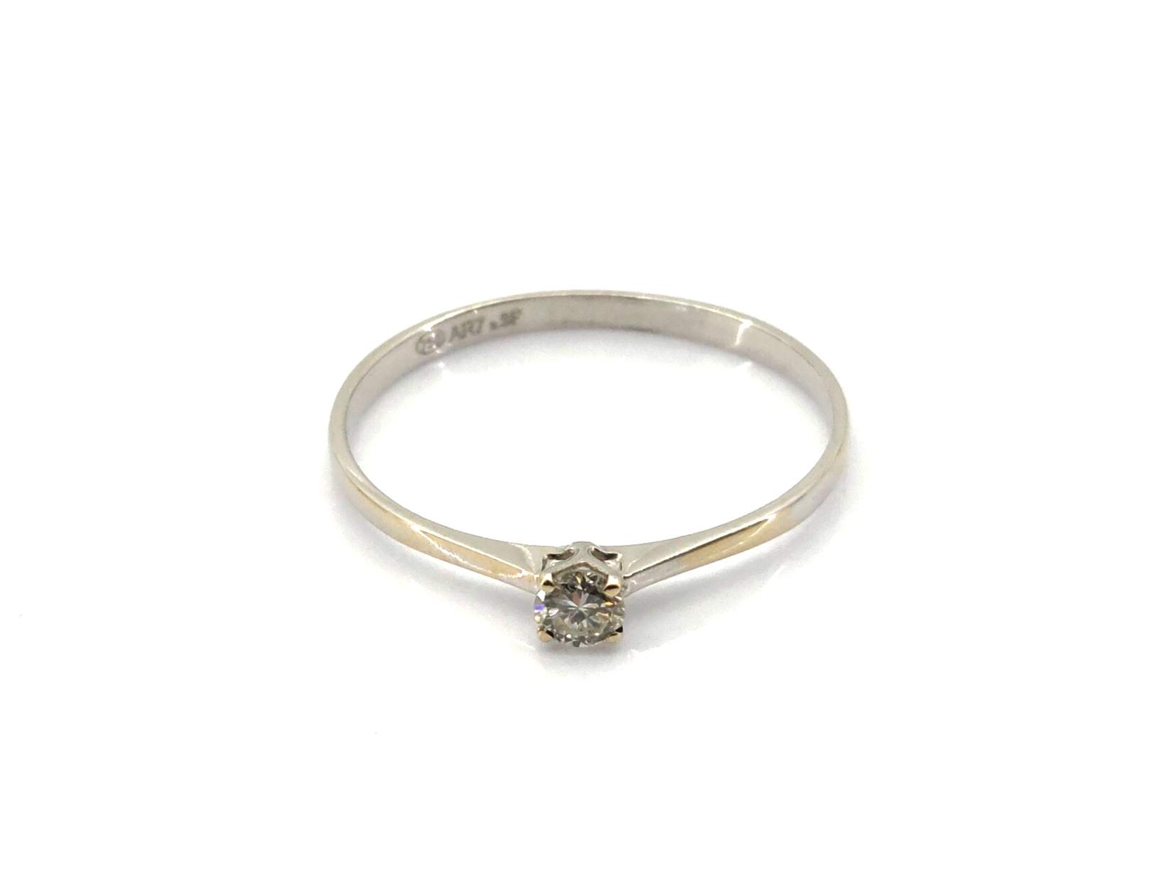 Sortija Oro 18k Con Diamante - Imagen 2