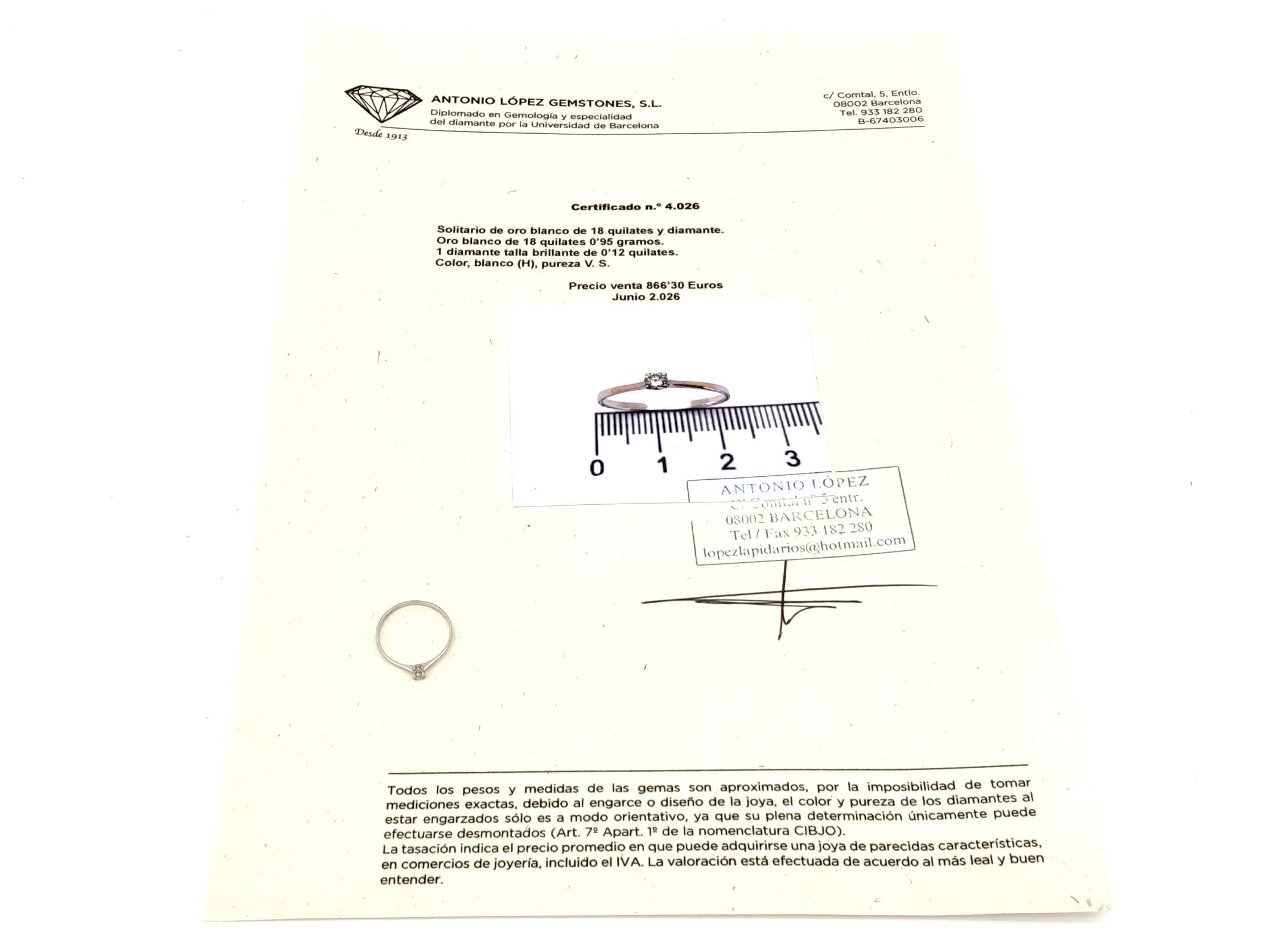 Sortija Oro 18k Con Diamante - Imagen 6